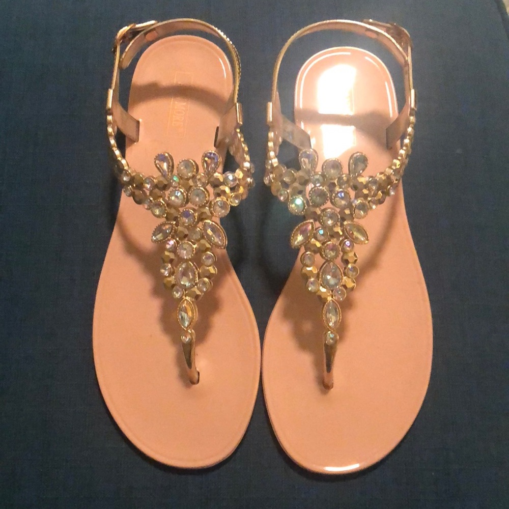 Jeweled Sandals.  Never worn. Size 9.5